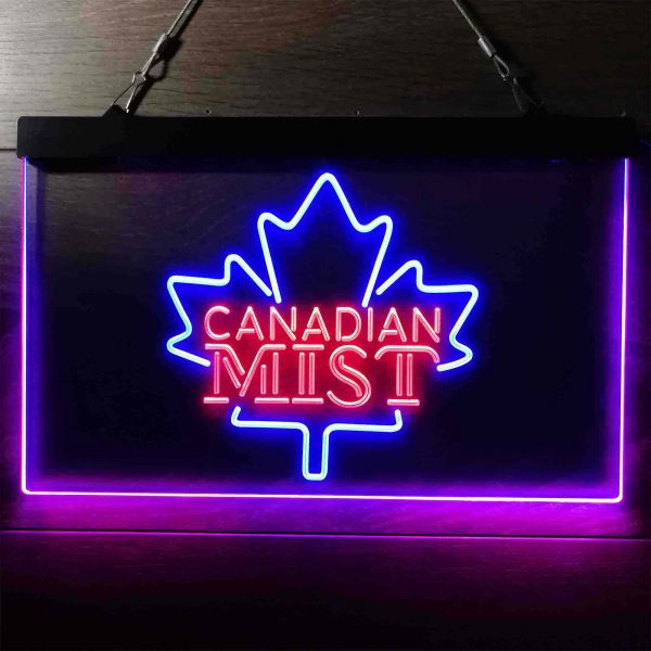 Canadian Mist Maple Leaf Dual LED Neon Light Sign